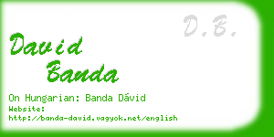 david banda business card